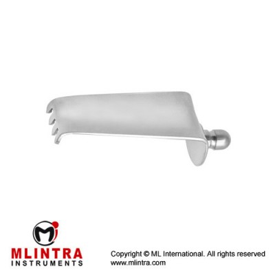 Cloward Lateral Blade Toothed Stainless Steel, Blade Depth 40 mm